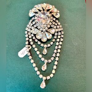 Beautiful Antique Victorian Faux Diamond Brooch, EXCELLENT Condition!!